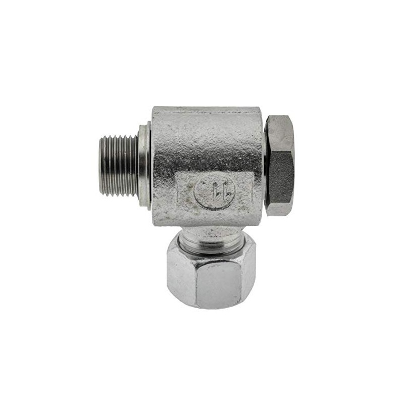 Angle Swivel Fitting 10 L-G 1/4 Inch Galvanised Steel 90°