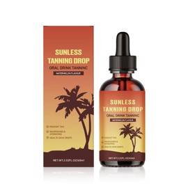 Sunless Tanning Drops To Drink, Drinkable Sunless Tanning Drops, Moisturizing Tanner for Face and Body, Enhancing Your Natural Skin Tone, for All Skin Types（60ml）