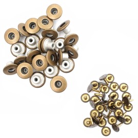 Trimming Shop 14mm Brass Jeans Buttons in Bronze with Pins (10 Sets) JB45