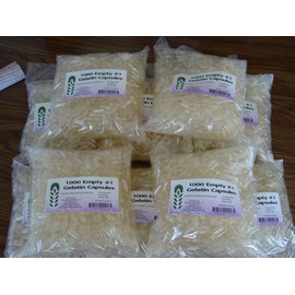 Capsule Connection 10,000 Bulk Wholesale #1 Empty Gelatin Capsules