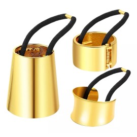Universo en Linea Accesorio Peinado Aro/ Pinza Cubre Chongo Pinza Coleta 3pz Color Dorado