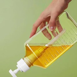 Pump Dispenser,2 Pcs Refillable Clear Plastic Press Pump Bottle 4CC 1L Pump Dispenser for Pump Head Lotion Shampoo Shower Gel Pot Holder Cosmetics Container Home Use Shampoo Oils Syrup Pump Dispenser