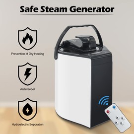TaTalife Sauna Steamer, Portable Steam Generator, 3L Stainless Steel Steamer for Sauna Pot, Smart Touch Button Sauna for Home, Steam Sauna Machine with Timer Display Mist Moisturizing for Body Detox