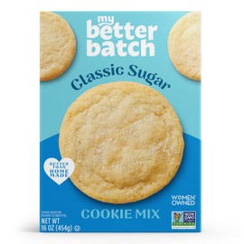 My Better Batch, Classic Sugar Cookie Mix, Simple Cookie Recipe, Sugar Cookies,Makes 16 Large Cookies, Non GMO, Kosher, 16oz