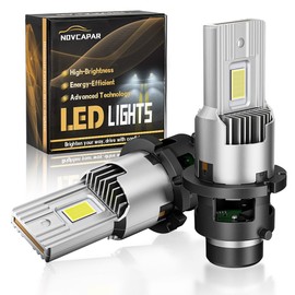 NOVCAPAR Upgraded D2S D2R LED Bulbs,30000LM +600% Brightness,6500K Cool White,150W High Power,Plug and Play,High and Low Beam,LED Fog Light Bulbs,Pack of 2