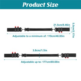 YUGUOLAN Carry Strap for Ski, Ski Carry Strap, Children's Ski Carry Strap, for Easy Carrying of Skis and Poles, Durable and Comfortable (Black)