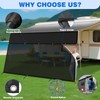 AlphabetAcre RV Awning Sun Shade Screen with Zipper 9' X
