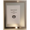 Elevator Notice frame 8.5" x 11" stainless Steel