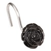 mookaitedecor Set of 4 Black Obsidian S-Shaped Shower Curtain Hooks,