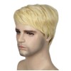 Lydell Short Straight Synthetic Wigs with Bangs for Men Blonde