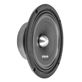 PRV Audio 8 Inch Shallow Midrange Buller Speaker 8MR400B-4 Slim, 4 Ohm, Shallow Mount Car Slim Speakers, 400 Watts Program Power 1.5 in Voice Coil, 200 Watts RMS, Compact for Doors (Single)