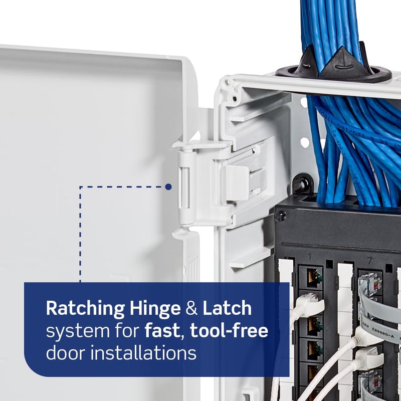 Leviton 14" Wireless Structured Media Center, Enclosure Only, 49605-14E, White