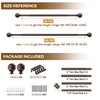 KAMANINA 1 Inch Extra Long Curtain Rod 140 to 195