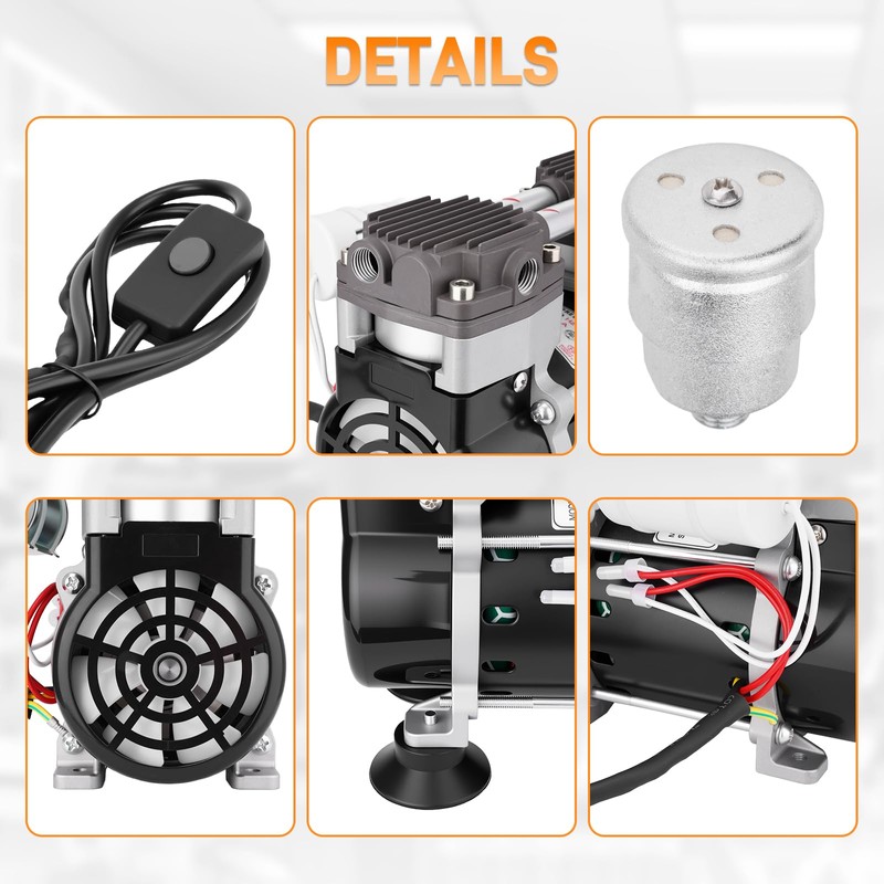 50L/Min Oilless Vacuum Pump for Laboratory Electronics DIY Industry