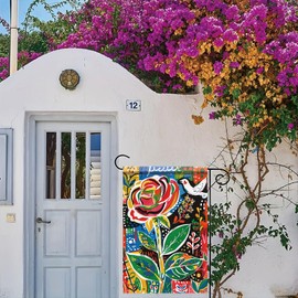 Spring Garden Flag 12x18 Inch Double Sided for Outside Birds Flowers Floral Garden Flag Holiday Outdoor Outside Yard Flag Decorations Yard Patio Lawn