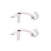 Kenney Fast Fit 5/8" No Measure Curtain Rod Brackets, Brushed