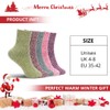 Airabc 5 Pairs of Wool Knitted Socks, Winter Women's Socks,