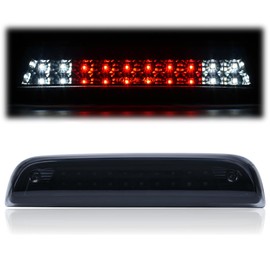 G-PLUS LED 3rd Rear Brake Light Cargo Lamp Compatible with Chevy Silverado/GMC Sierra 1500 2500HD 3500HD 2014-2018, Smoke Lens Black Housing High Mount Stop Light Lamp