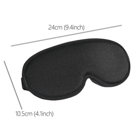 Sleep Mask Women & Men, Sleep Masks and Blindfold, 3D Eye Sockets and Adjustable Elastic Band for Travel, Nap, Night Sleep (Black)