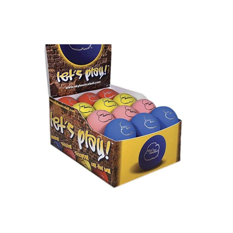 Sky Bounce Color Rubber Handballs for Recreational Handball, Stickball, Racquetball,