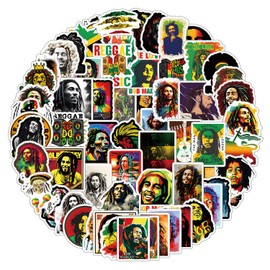 65pcs Rap Singer Stickers Reggae Founder Stickers Used for Vinyl Stickers Water Bottles, Laptops, Adults, Mobile Phones, Skateboards, DIY Decorative Supplies Event Parties
