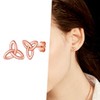 Silvora Rose Gold Ear Studs Womens Celtic Knot Earrings 925