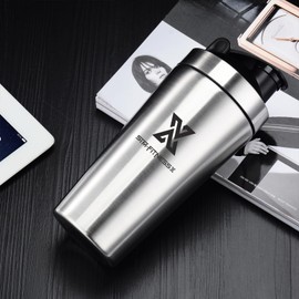 X SIM FITNESSX Shaker Stainless Steel 700 ml Sports Fitness C Shaker Yoga Gym Shaker Bottle Mixer (Stainless Steel Shaker 700 ml)