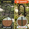 Happin® 12 Inch Heavy Duty Ground Anchors, Garden Stakes U