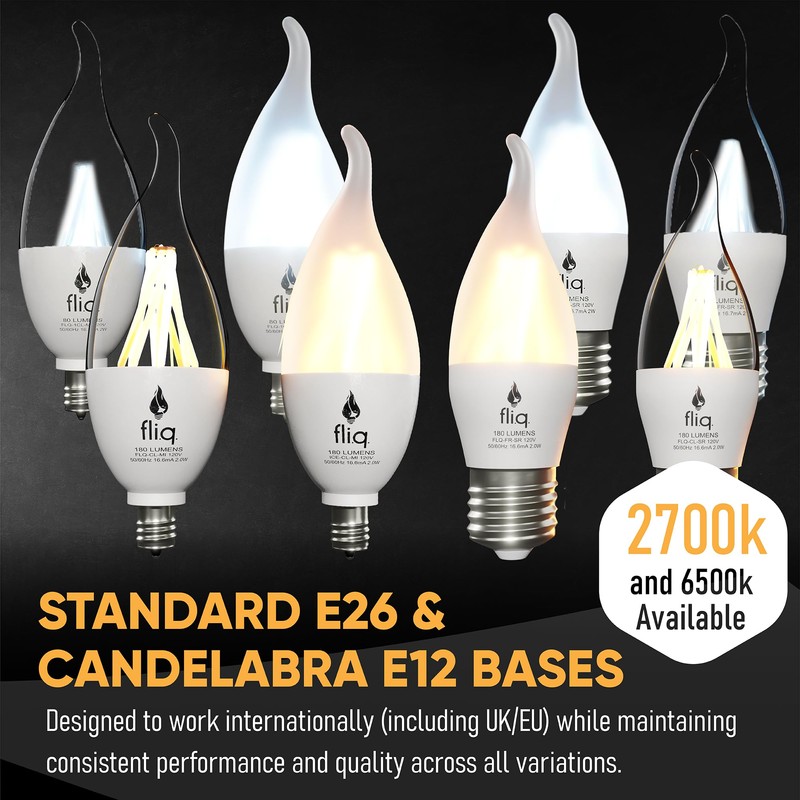 Fliq | LED Flame Light Bulb | 2 Pack |