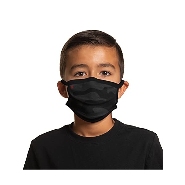 Secret Artist Extra Small, Small Cloth Face Mask. Black Camouflage