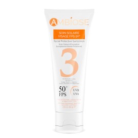 AMBIOSE Protector Solar Facial FPS 50+ Amboise, Bloqueador Solar Toque Seco, Ultraligero, No Graso, UVA/UVB, Sin Capa Blanca, Con Té Verde y Células M