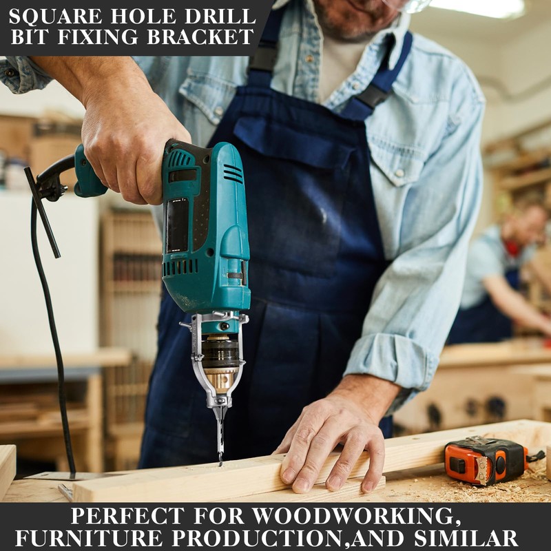 Gisafai Square Hole Drill Bit Adapter and Square Hole Drill
