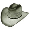 Modestone Traditional Bangora Rodeo Straw Cowboy Hat Stud Hatband 2-Tone
