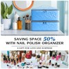 DreamGenius Nail Polish Organizer Case Holds 42 Bottles, Portable Double-Layer