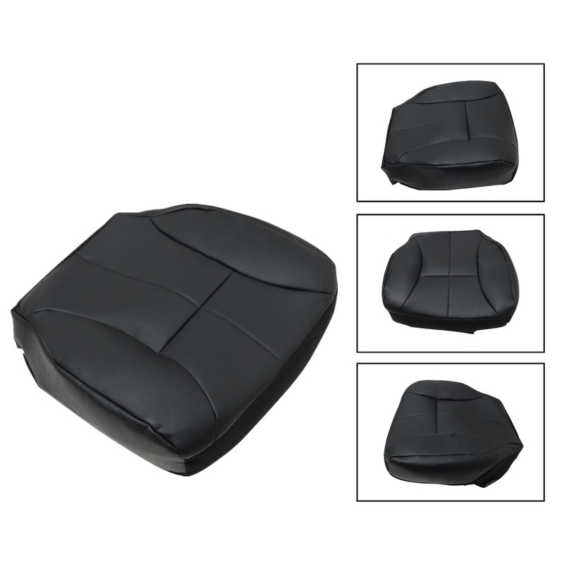 FZJDSD 2PCS Black Driver & Passenger Side Bottom Replacement Leather