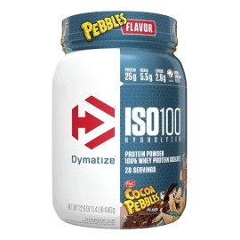 Proteína Aislada de Suero Dymatize ISO 100 Hidrolizada Sabor Cocoa Pebbles de 600 g                                                                   
