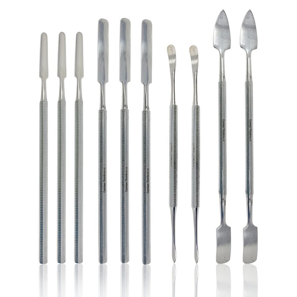 Cynamed 10 Pc Stainless Steel Spatula Wax & Clay Sculpting Tool Set