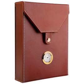 Cigar Case Travel - SEEJI Cigar Humidor Wood Cedar - Cigar Box Portable humidifier Hygrometer