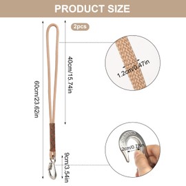 KUHAWL Pack of 2 Swing Tree Attachment Rope, 0.6 m Hammock Attachment Rope, Hammock Swing Attachment, Adjustable Rope, Tree Swing with Carabiner for Swings, Hammocks, Yoga