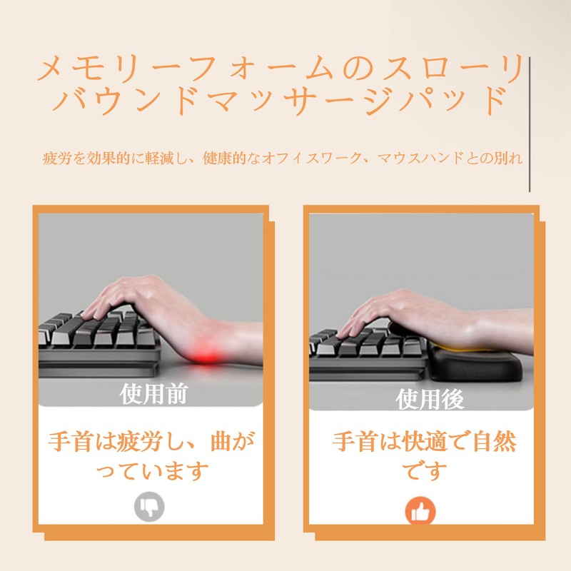 DEVENTORZ Mouse Wrist Rest Memory Foam Wrist Rest Breathable Soft
