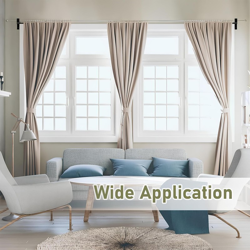 Easy No Drill Curtain Rod Holder, Curtain Rod Holders Single