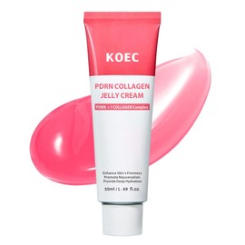 KOEC KOEC PDRN Collagen Jelly Cream with Hydrolyzed Collagen for Skin Elasticity and Diminish Puffiness,PDRN Face Moisturizer for Deep Hydrating and Firming,Moisturizing,Glass Skincare 1.69 Fl Oz