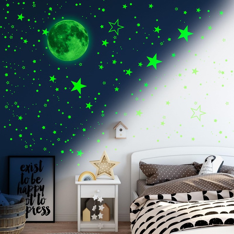 JCZD 1049 Pcs Glow in The Dark Stars and Moon