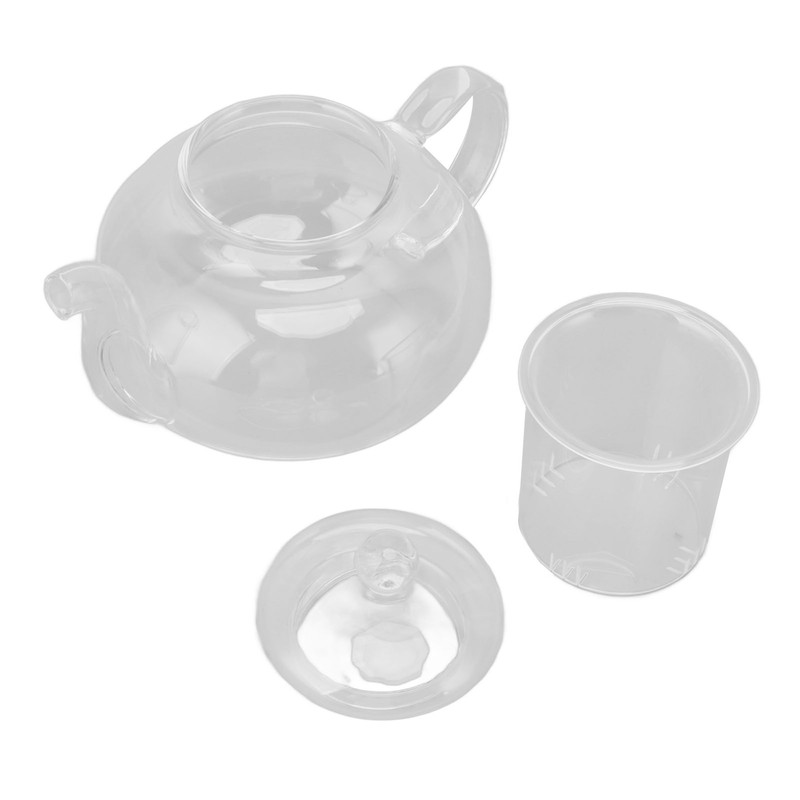 680ml Glass Teapot with Filter Heat Resistance Transparent Tea Kettle