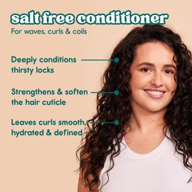 Nature Spell Conditioner for Curly Hair, Salt Free Formula for Deep Hydration, Conditioning & Curl Repair, Sulfate & Paraben Free, Suitable for All Curl Types, Colour Safe, Vegan, 300 ml