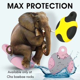 CHABAEBAE Airtag Holder for Kids Airtag Necklace Kids & Adults, Airtag Kids Hidden | Adjustable Air Tag Necklace Kids, Adults | Waterproof Airtag Case (4-Color)