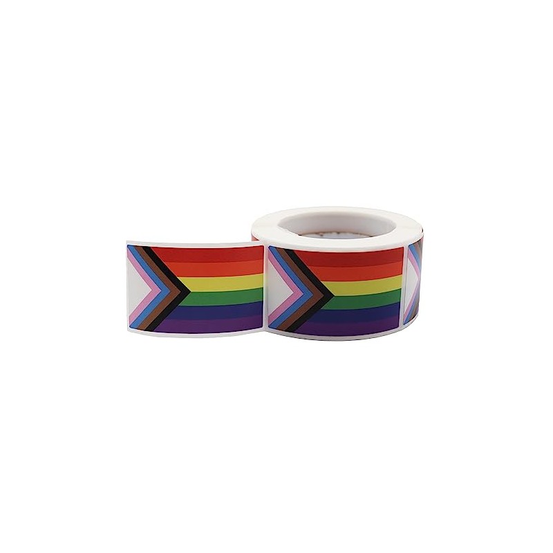 Pride Sticker Rolle 250 Sticker Stickerformat: 3x5cm (Pride Progress)