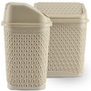 KADAX Rubbish Bin with Swing Lid, Waste Bin with Lid,