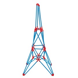 Hape Bamboo Eiffel Tower Kit de construcción Seguro y Divertido bambú y Conectores – Coloridos constructores para el Desarrollo de Habilidades motoras, Juguetes Stem, 62 Piezas, Multicolor (E5563)
