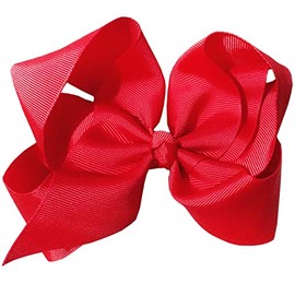 Hair Clips Boutique Hair Bows Alligator Clip for Women Girl Hairpin 6 Inch Large Cheer Bow Clip Handmade Bowknot Barrettes Hair Accessories tsfj02 (Red)